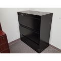 Global Black 36" 3 Drawer Lateral File Cabinet, Locking